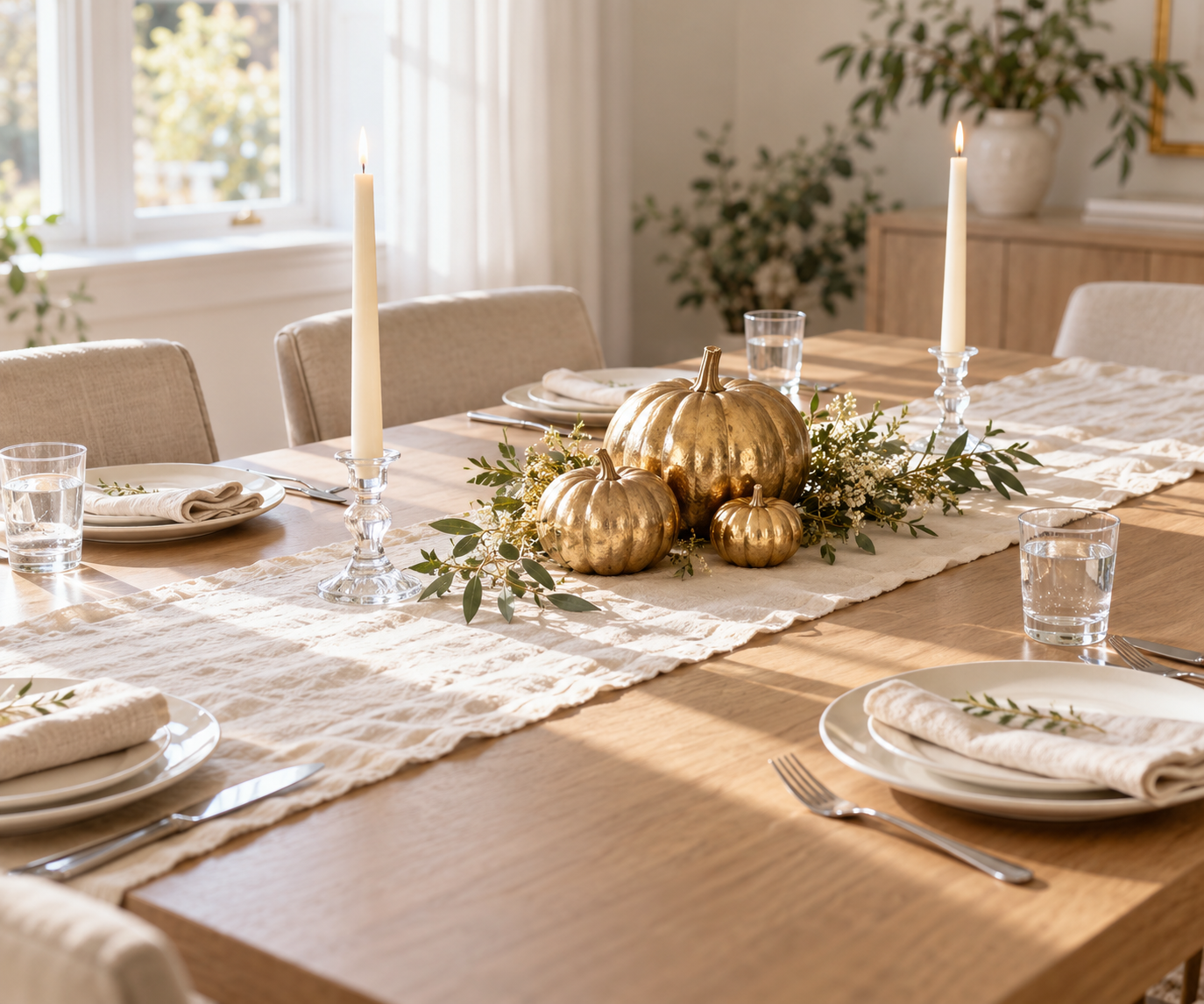 Simple Thanksgiving Table Decor Using What You Already Own